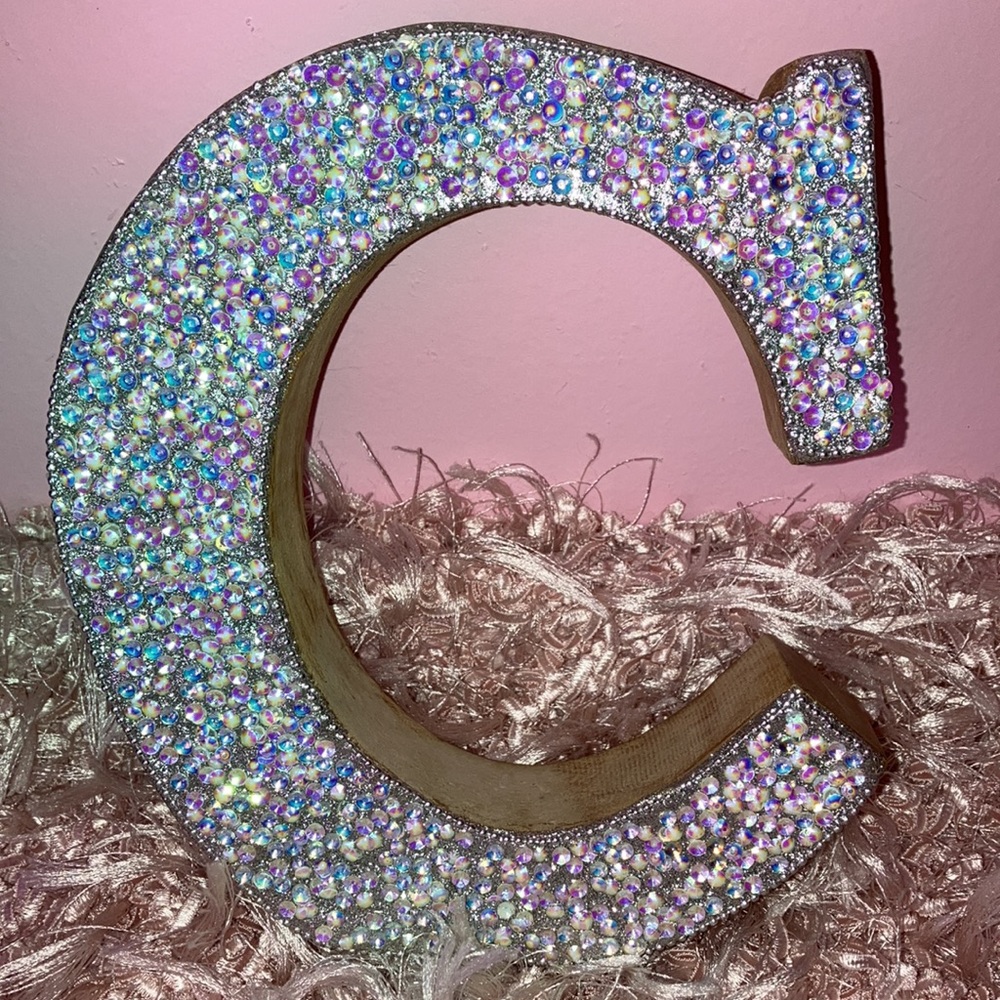 Iridescent Initial Decor